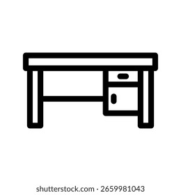Vetor de Ícone de Mesa do Conjunto de Linhas do Business Management
