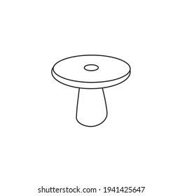 Diseño de vectores de iconos de escritorio contorno decoración de mobiliario moderno simple y en blanco y negro