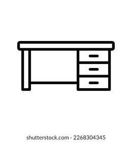 desk icon vector design template in white background