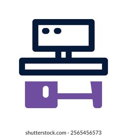 desk icon. vector dual tone icon for your website, mobile, presentation, and logo design.