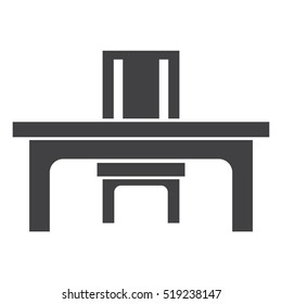 Desk Icon Vector flat design style