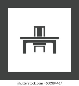 Desk Icon Vector flat design style