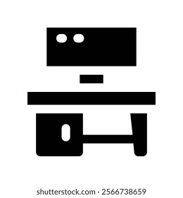 desk icon. vector glyph icon for your website, mobile, presentation, and logo design.