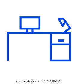 Desk icon. Vector illustration