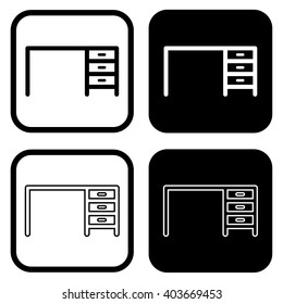 Desk icon . Vector illustration