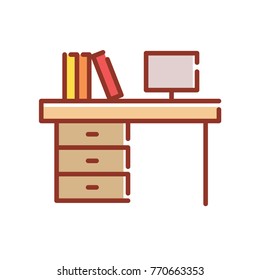 desk icon vector modern style design