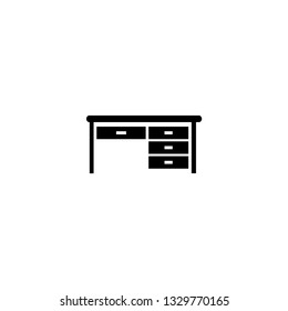 desk icon vector. desk sign on white background. desk icon for web and app