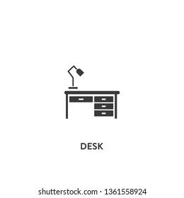 desk icon vector. desk sign on white background. desk icon for web and app