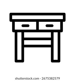 Desk Icon Vector Symbol Design Illustration
