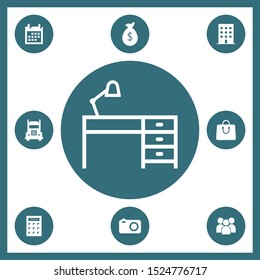 Desk icon for web and mobile