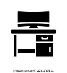 desk icon for your website design, logo, mobile design, and presentation.
