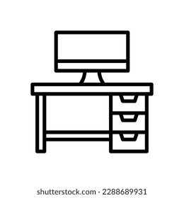 desk icon for your website design, logo, app, UI.