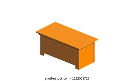 Desk insolated vector illustration