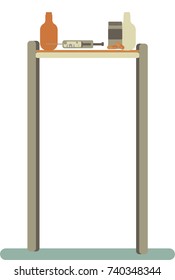Desk isolated object vector illustration