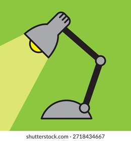 Lámpara de escritorio ajustable, Ilustración vectorial 