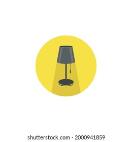 Icono de lámpara de escritorio con diseño de logotipo de sombra