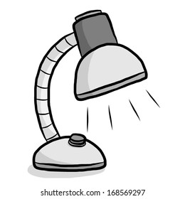 desk lamp / cartoon vector and illustration, isolated on white background.