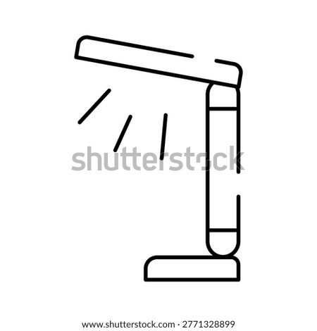 Desk lamp casting focused, bright light over a workspace or study table, ideal for reading, learning, home office tasks, and concentrated productivity in modern interiors