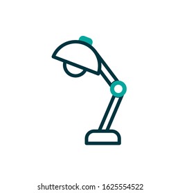 Desk lamp design, Home office object light electric device power electricity tool and instrument theme Vector illustration