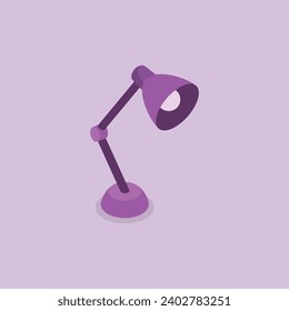 Desk lamp in editable color on pink background