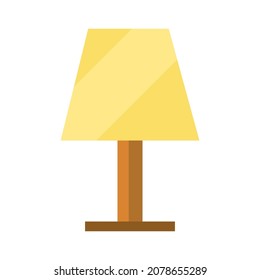 ilustración de vector de pantalla plana de lámpara de escritorio