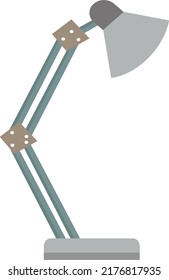 
lámpara de escritorio diseño plano en gris con un toque clásico