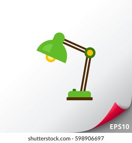 Desk lamp flat icon