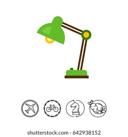 Desk lamp flat icon