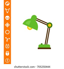 Desk lamp flat icon