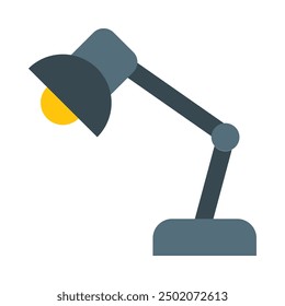 Desk Lamp Flat Icon Design For Personal nad Commercial Use