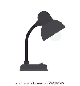 Desk Lamp Flat Illustration. Clean Icon Design Element on Isolated White Background