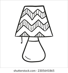 desk lamp. Hand drawn vector illustration