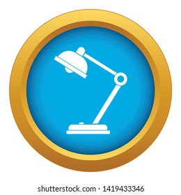 Desk lamp icon blue vector isolated on white background for any design