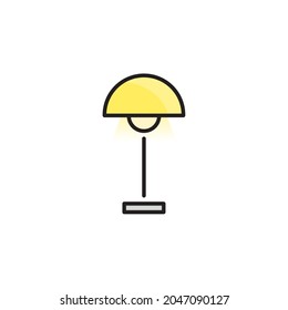 Desk Lamp Icon Design Illustration