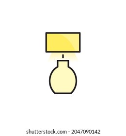 Desk Lamp Icon Design Illustration