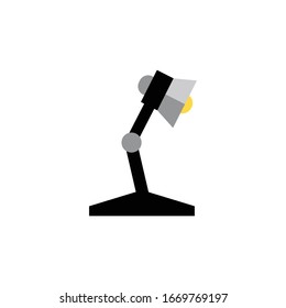 Desk lamp icon. Design template vector 