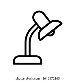 Desk lamp icon designed in line style