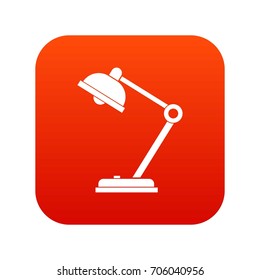 Desk lamp icon digital red for any design isolated on white vector illustration