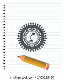 desk lamp icon draw with pencil effect. Vector Illustration. Detailed.