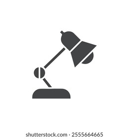 desk lamp icon flat filled vector symbol