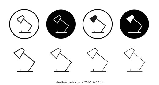 Desk lamp icon Flat line symbol