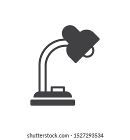 Desk lamp icon. flat simple pictogram. Reading lamp vector illustration