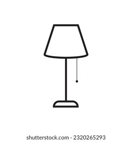 Desk lamp icon flat vector illustration.