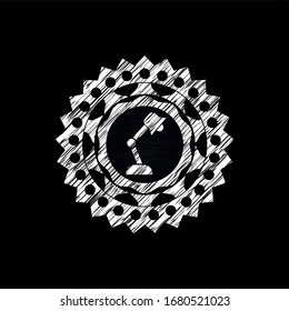 Schreibtischlampe Symbol im Kreidezeichen