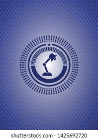 desk lamp icon inside jean background