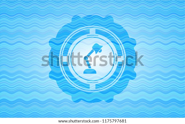 Desk Lamp Icon Inside Sky Blue Stock Vector Royalty Free 1175797681