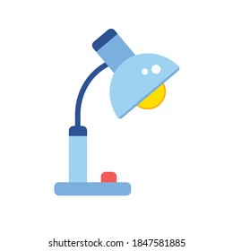 Icono de lámpara de escritorio vector plano aislado