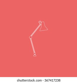 Desk lamp icon. Lighting illustration.