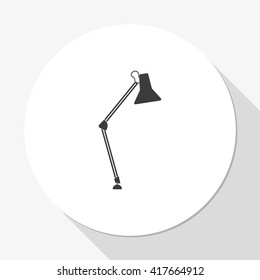 Desk lamp icon. Lighting illustration.
