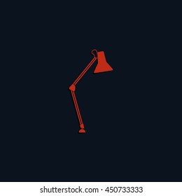 Desk lamp icon. Lighting illustration.
